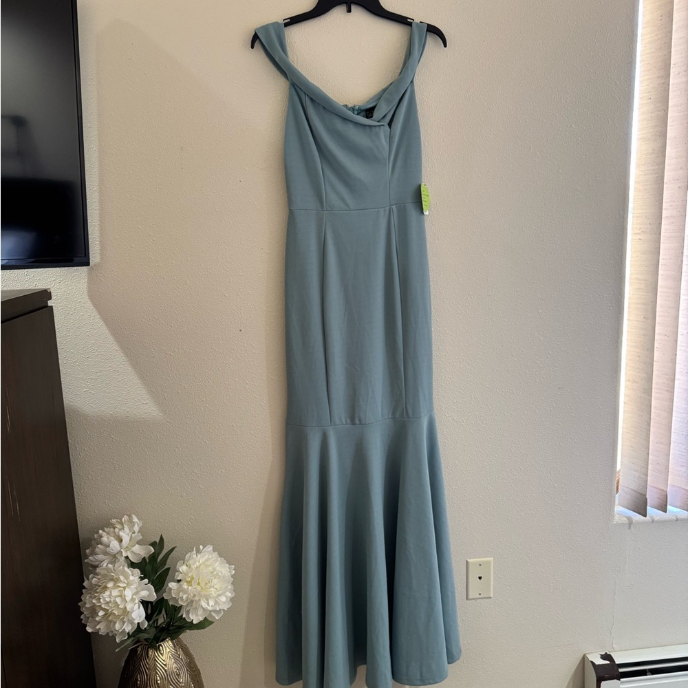 Windsor One Shoulder Blue Dress